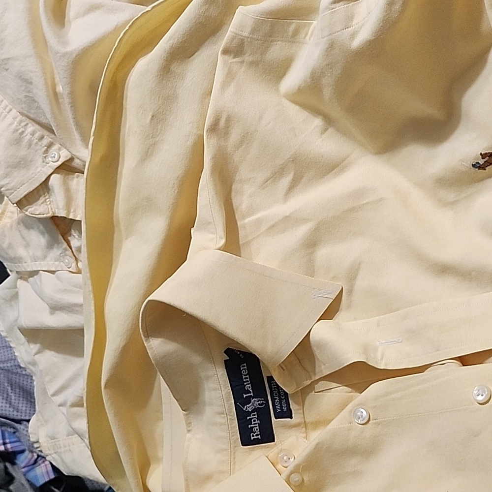 Polo long sleeve yellow shirt. Plus extra izod shirt size xxl